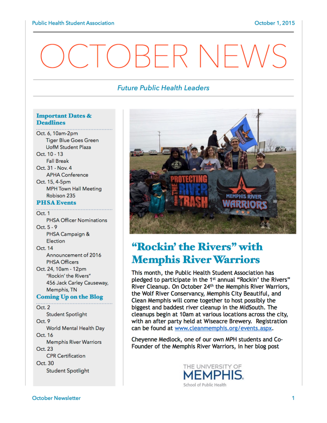 October Newsletter pg. 1